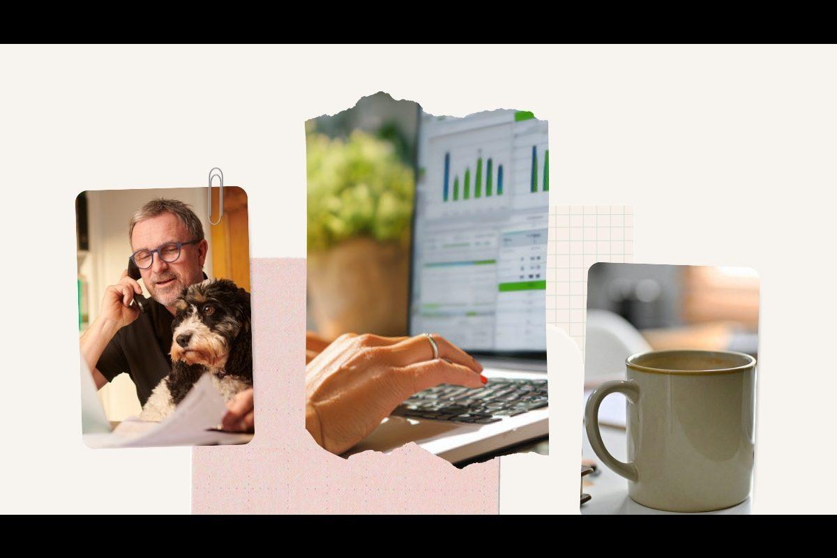 Small business owner reviewing financials on a laptop with QuickBooks open beside a custom dashboard, illustrating how custom software syncs with existing accounting tools